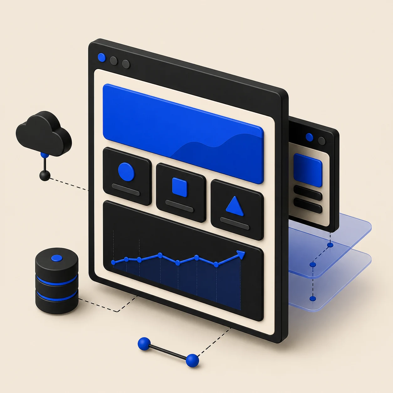 Web application interface showcase